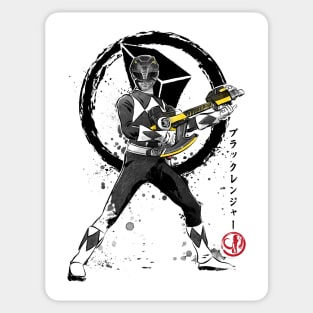 Black Ranger sumi e Sticker